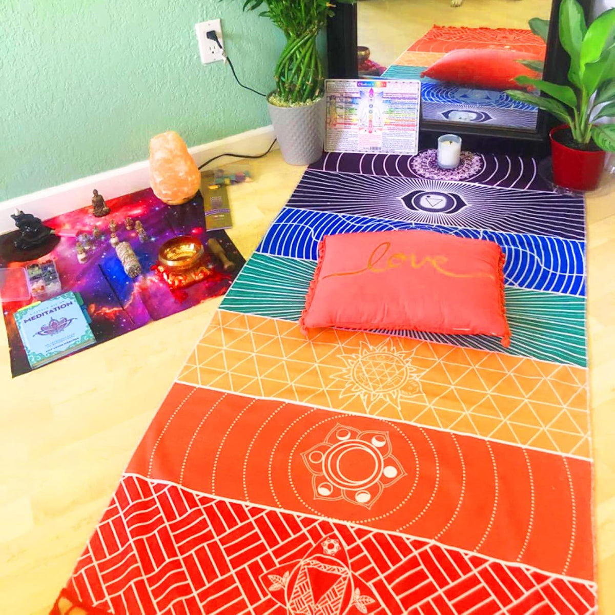 Sacred Flow 7 Chakra Yoga Mat - Versatile Meditation & Healing Tapestry