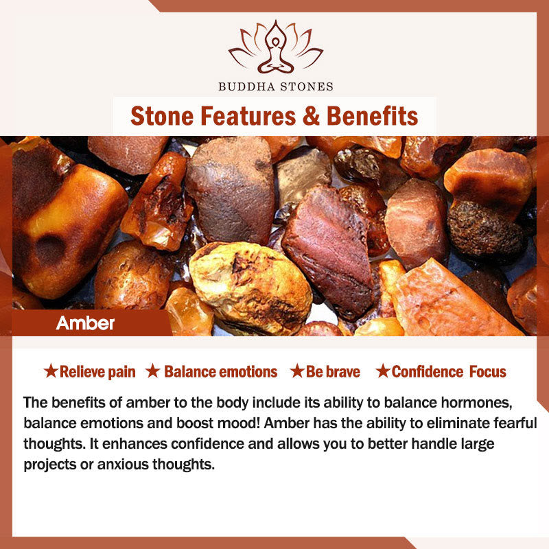 Buddha Stones Amber Gourd Multilayer Confidence Bracelet