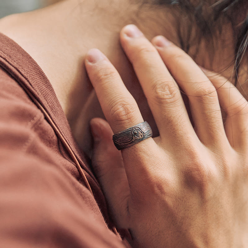 Buddha Stones 999 Sterling Silver Lotus Balance Ring