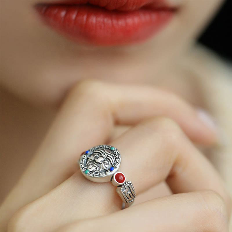 Buddha Stones Zakiram Copper Adjustable Wealth Open Ring