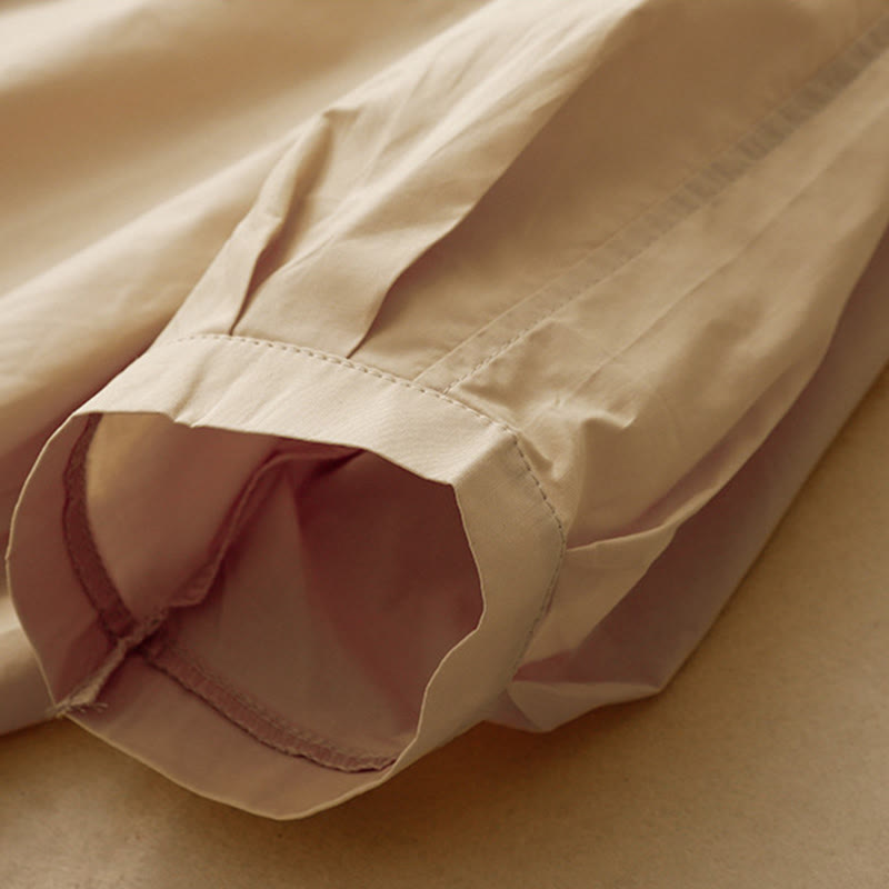 Buddha Stones 2pcs Women's Three-quarter Sleeve Shirt Harem Pants Meditation Clothing Set