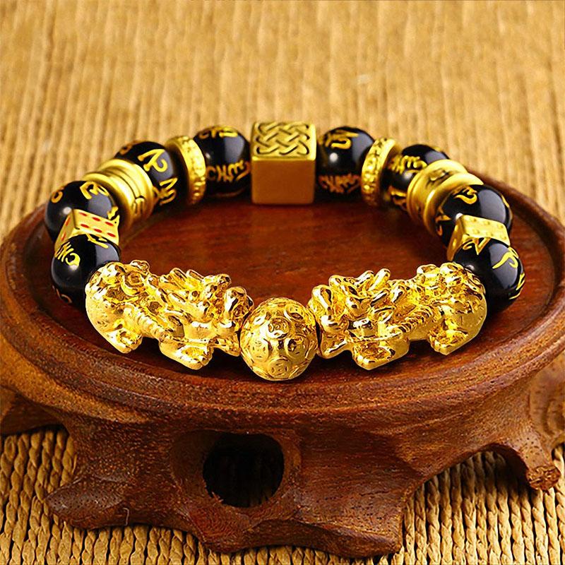 Fortune Guardian Dual Pixiu Bracelet – Wealth Magnet & Prosperity Shield