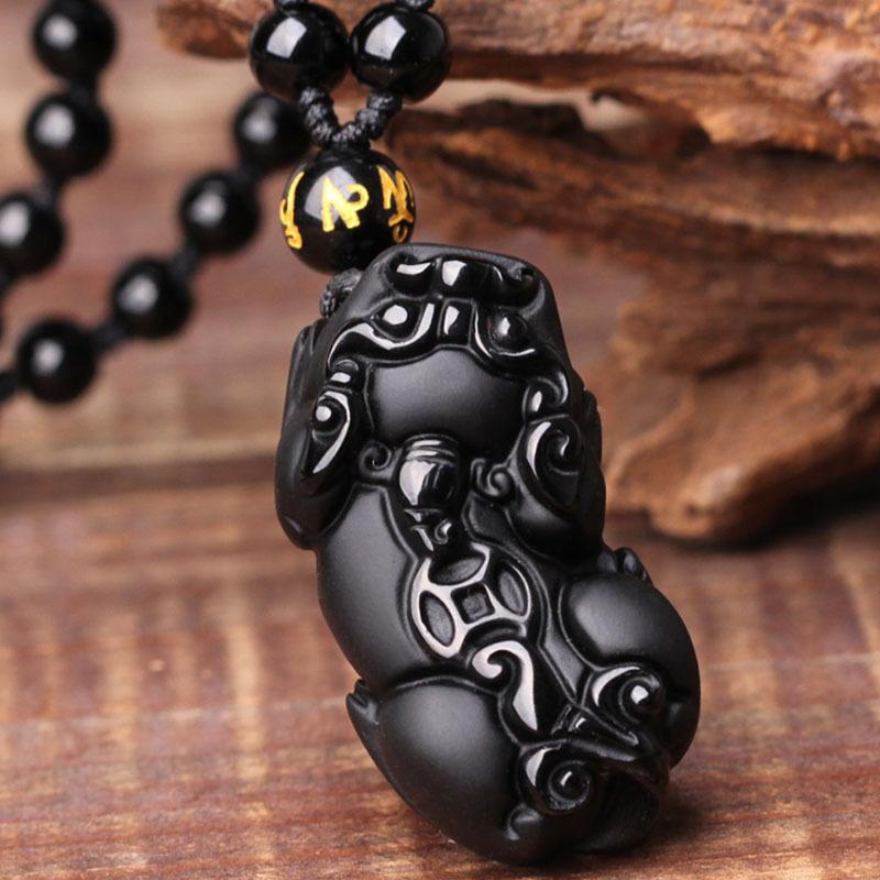 Eternal Guardian Pixiu Necklace – Obsidian Wealth Vault