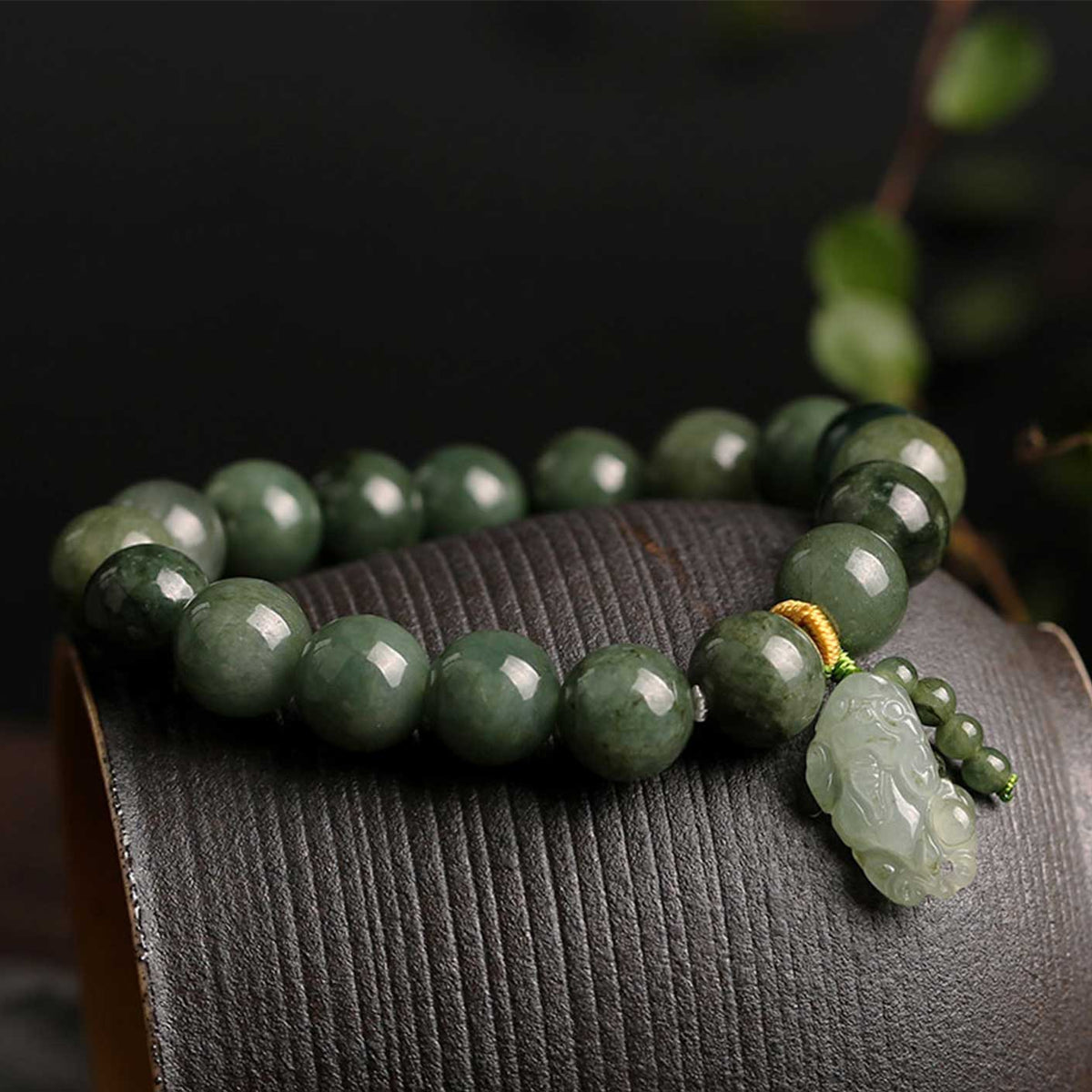 Harmonious Wealth Jade Pixiu Bracelet - Feng Shui Prosperity & Serenity