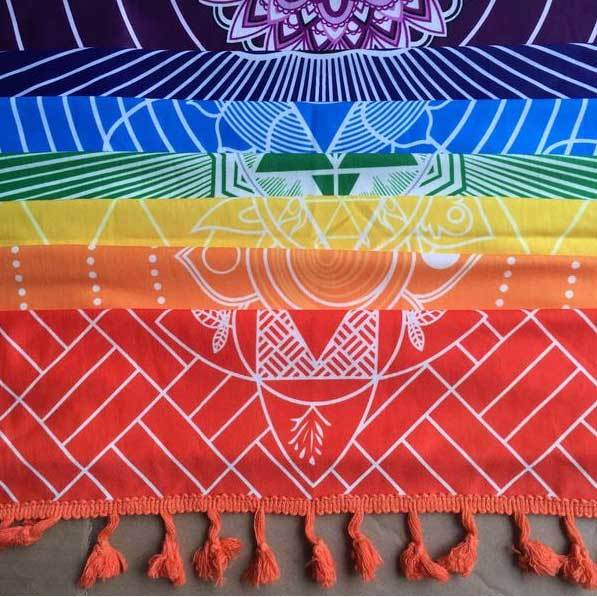 Sacred Flow 7 Chakra Yoga Mat - Versatile Meditation & Healing Tapestry
