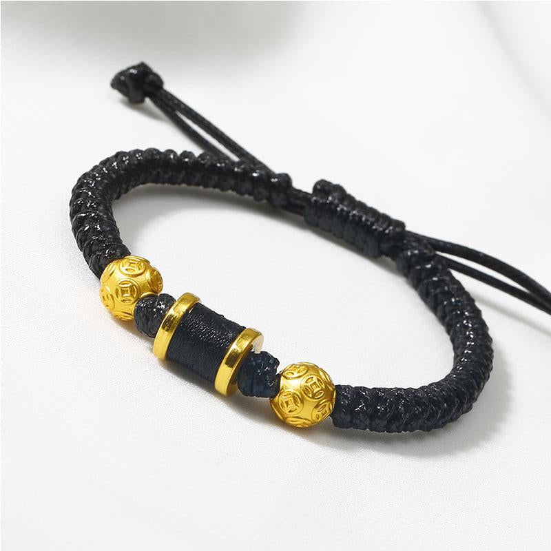 Golden Harmony Feng Shui Coin Bracelet - Wealth Activation & Protection