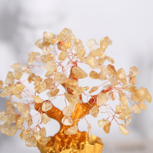 Golden Citrine Wealth Tree – Feng Shui Energy Charged Abundance Ornament