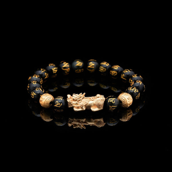 Pixiu’s Vortex: Obsidian Wealth Conduit Bracelet