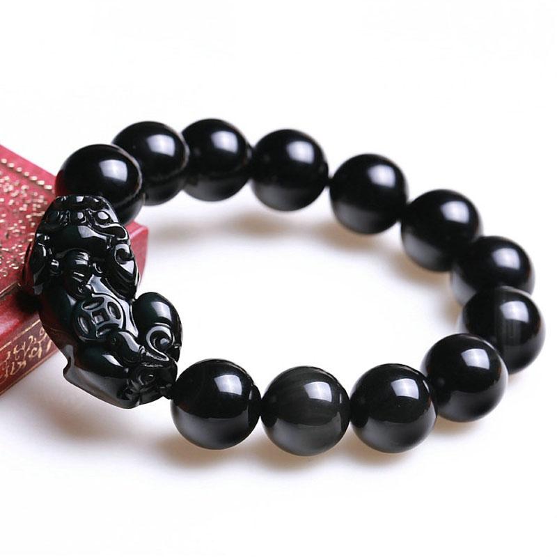 Eternal Guardian Pixiu Bracelet – Obsidian Wealth Shield