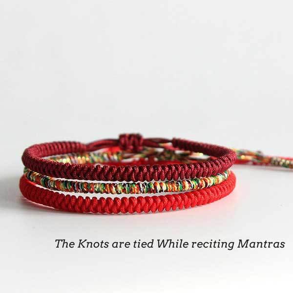 Infinite Luck Tibetan Knot Bracelet – Mantra-Charged Protection