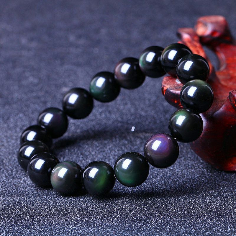 Harmony Stone Rainbow Obsidian Bracelet – Truth Revealer & Emotional Shield