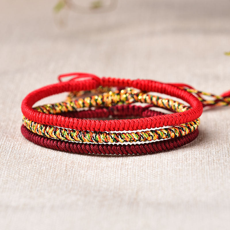 Infinite Luck Tibetan Knot Bracelet – Mantra-Charged Protection