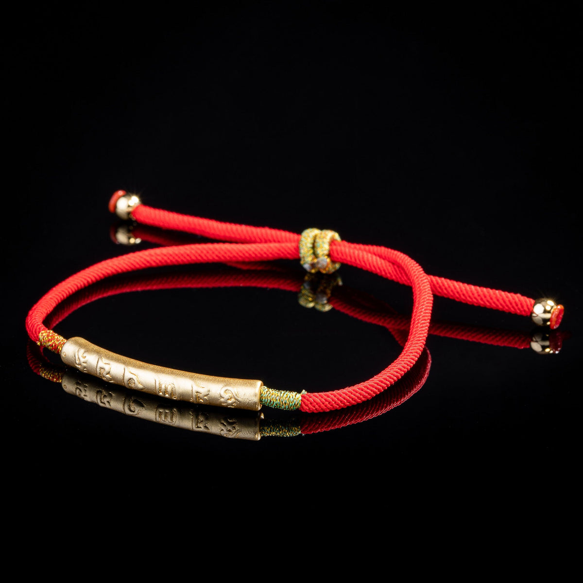 Sacred Om Tibetan Red String Bracelet – Mantra-Charged Luck & Protection