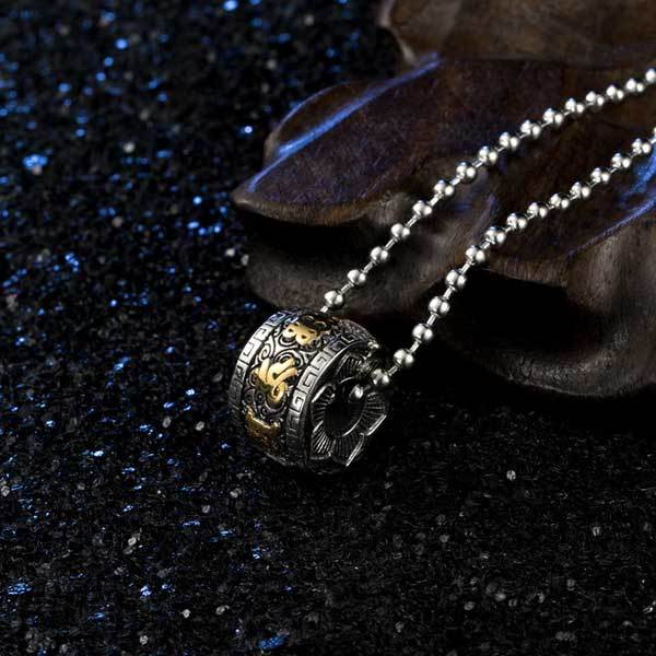 Sacred Six Mantra Necklace - Om Mani Padme Hum Spiritual Armor
