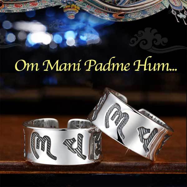 Enlightened Path Mantra Ring - Buddhist Wisdom & True Harmony