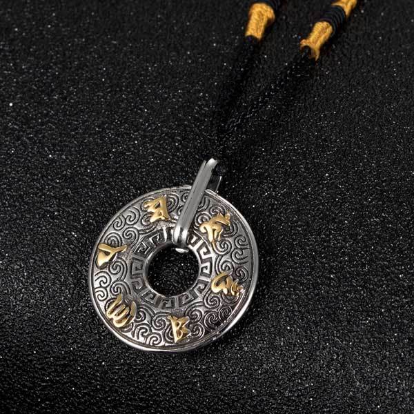 Sacred Om Mani Padme Hum Necklace – Liberation & Enlightenment Pendant