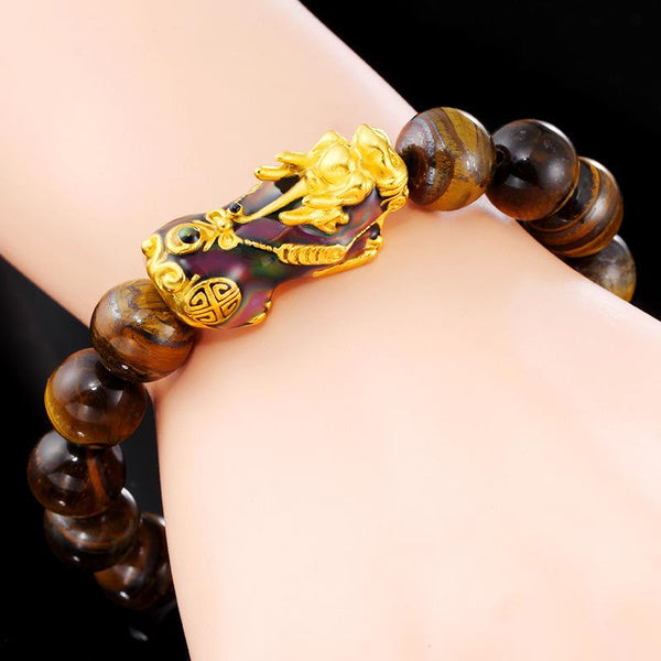 Empowered Tiger's Eye Pixiu Bracelet – Confidence & Wealth Magnet