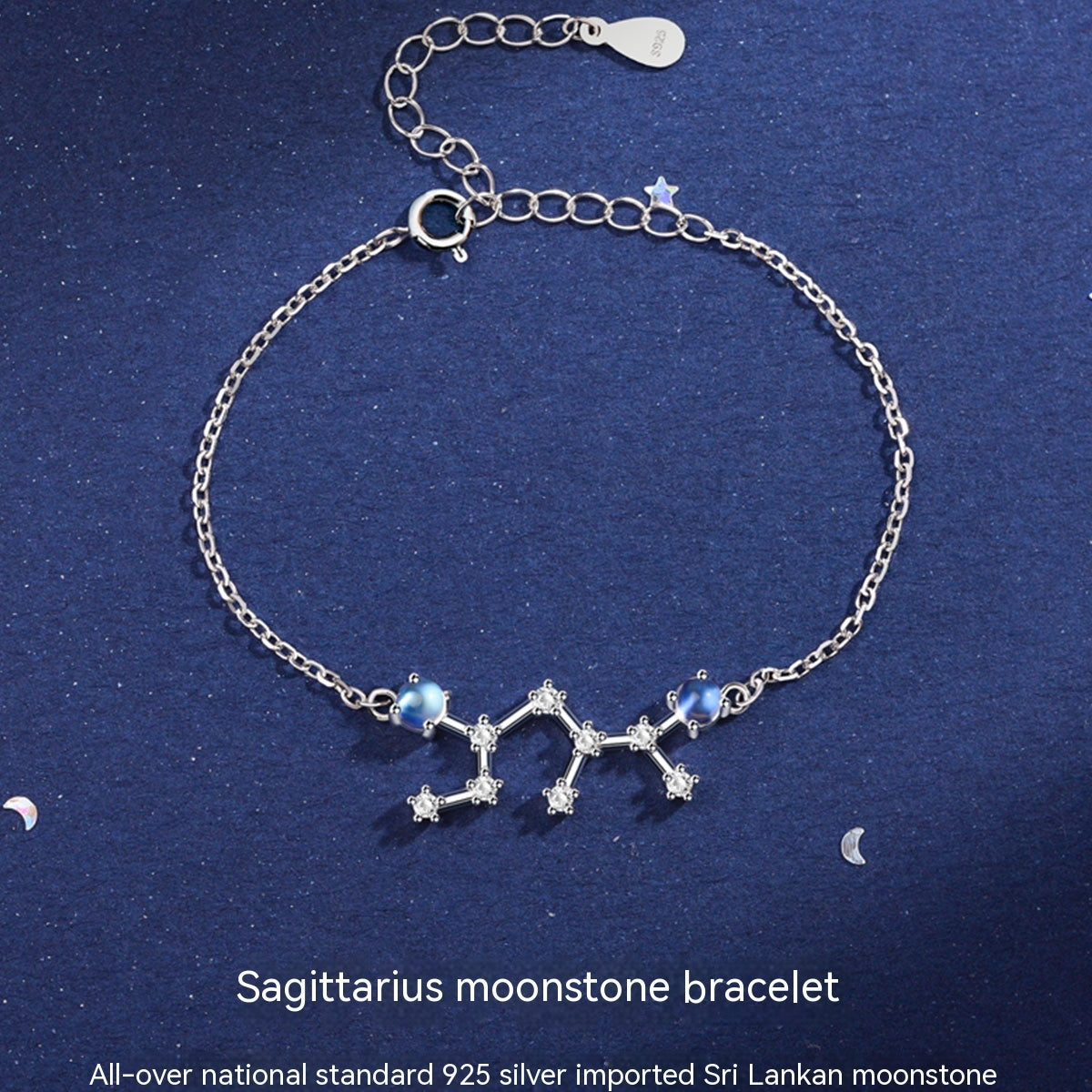 Lunar Grace Moonstone Zodiac Bracelet
